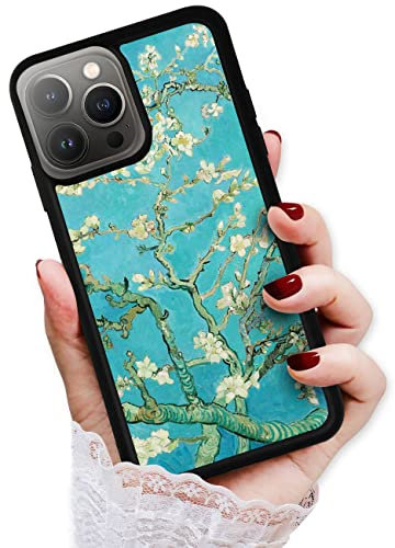 AjourTek for iPhone 15 Pro, Durable Protective Soft Back Case Phone Cover, HOT13709 Van Gogh Almond Blossom 15pro 13709