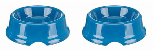 Trixie 2471 Bowl, Lightweight Plastic, 0.25 L/Ø 10 cm (Assorted Color) (Pack of 2) - For Dogs & Cats
