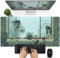 Green Desk Pad Gaming Mat Kawaii Mouse Pad, Laptop Keyboard and Mouse Mat XXL Full Desktop Mat Office Plants Desk Cover Mat, Large Desk Mats Desk Decor Aesthetics Desk Accessories 31.5x15.75