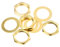 sourcing map 4 Set Guitar Nuts and Washers 3/8 Guitar Input Output Jack Socket Nuts Gold for Guitar Bass