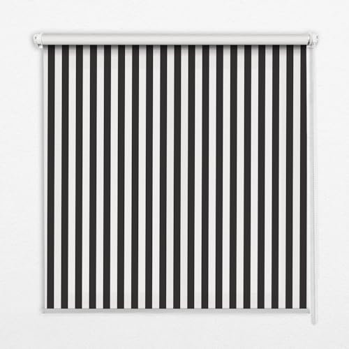 Tulup Verdunkelung Innenbereich Rollos 150x140cm - Schwarz-weiße Streifen