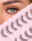 Onlyall Natürliche Wimpern Wispy Lashes Natürlicher Look Falsche Wimpern Natürliche ausgestellte Wimpern Falsche Wimpern Weiche, flauschige Wimpern 7 Paar DK-18