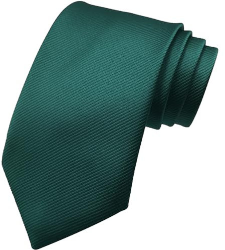 AHLPO Elegante Krawatte für Herren 8 cm, Herren Krawatten, Klassische Schlips Herren für Hochzeit, Büro, Party und Festliche Veranstaltungen - Einfarbig in Verschiedenen Farben Tie Grün
