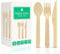 Talking Tables 150 x Ensemble De Couverts En Bois Couteaux Fourchettes Cuillères Pour Fêtes D'Anniversaire Camping Pique-Niques, Barbecues, Noël, Ustensiles De Restauration 16 cm