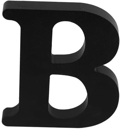 Zerodeko Schwarzer Holzbuchstabe b 6 Zoll Stehende Alphabetdekoration Handgefertigt Für Wand Und Tischdeko Robuste Buchstabenschild Holzverzierung Zuhause