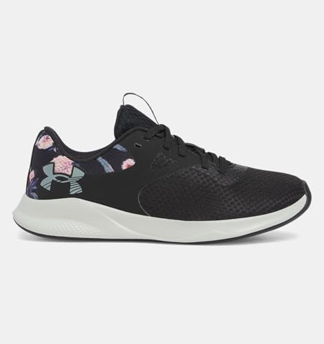 Under Armour Damen Women's Ua Charged Aurora 2 + Training Shoes Sneaker, Schwarz/Hydrogrün/Metallic Warm Silver, 40 EU