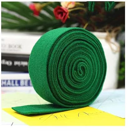 GreatRise Filzband Filzstoff Dekoband Filz Schleifenband Bastelfilz Stoffband Weihnachtsband Wollfilzband Geschenkband für Geschenkverpackung Weihnachtsbaum Hochzeit DIY Deko Grün 5cm*5m