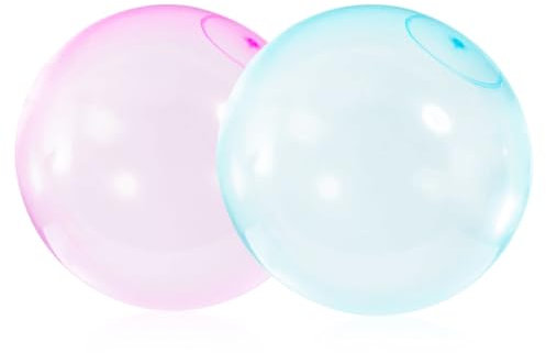 LKNBIF Summer Super Bubble Ball, Amazing Outside Water Ball Game Toy for Outdoor Kids Child Boys Girls Party Durable Inflatable Bubble Ball Toys