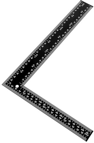 Winkel Lineal 200 × 300mm Edelstahl L-förmiges Winkellineal 90 Grad Lineals Zimmermannswinkel Doppelseitenskala Quadratisches Lineals für Schreiner, Ingenieur, Handwerker, Vermessung, Architekten