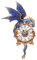 3D Puzzle - Blaue Drachenuhr Bausatz mit Kinetischem Design, 3D Puzzle Erwachsene Wanduhr Geschenk für Familie und Freunde DIY (24.2x41.8cm)
