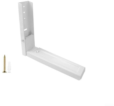 2PCS Adjustable Steel Wall Mounted Brackets for Microwaves in Any Kitchen (White )