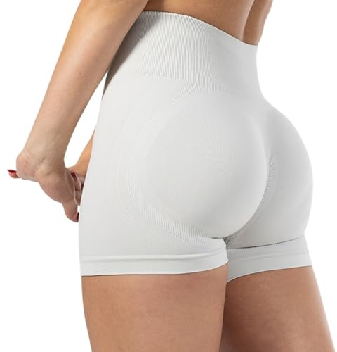 SMILODOX Shorts Damen Issy, High Waist Yogashorts mit Scrunch-Effekt, elastischer Bund, nahtlos & figurformend, Push-up Look Radlerhose, ideal für Yoga, Pilates & Functional Training