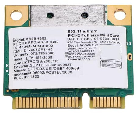 Gugxiom WiFi Adapter for Desktop PC, AR5BXB92 300Mbps PCIe WiFi Card, Dual Band 2.4GHz 5GHz Network Adapter with Antennas
