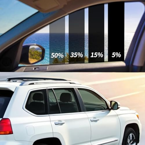 Tönungsfolie Auto, 50 cm x 300 cm Sonnenschutzfolie Auto, Kratzfeste Scheibenfolie Auto, Scheibentönungsfolie zum Blockieren von UV-/IR-Strahlen, Hitze und Blendung (25% VLT)