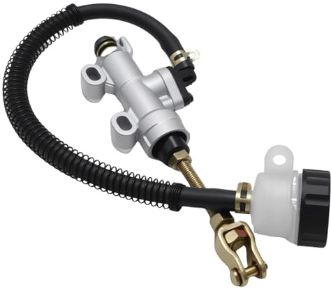MospdyGear Serbatoio per pompa freno posteriore, cilindro freno posteriore in lega di alluminio, universale per moto, fuoristrada e ATV