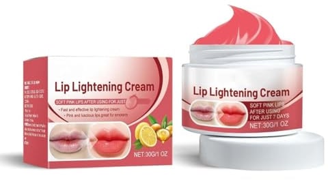 Crème Éclaircissante et Baume Hydratant pour les Lèvres Foncées, Baumes à lèvres, Levre Rose Traitement éclaircissant, Prévenir la Sécheresse et Desquamation,30g (1)