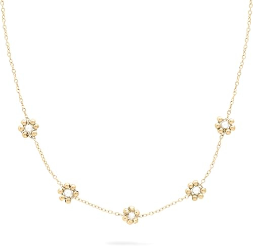 s.Oliver Damen Schmuck – Halsketten, Armbänder & Fußketten mit Blumenanhängern in verschiedenen Farben