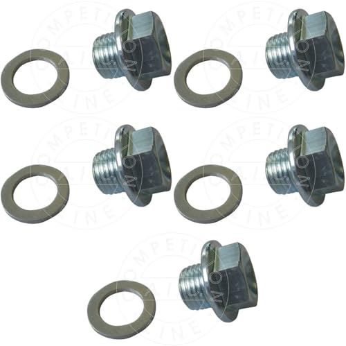 5x AIC Ölablassschraube mit Dichtring M14 x 1,5 10mm Außensechskant Ölwanne | 5x AIC Ölablassschraube mit Dichtring M14 x 1,5 10mm Außensechskant Ölwanne Ölwe
