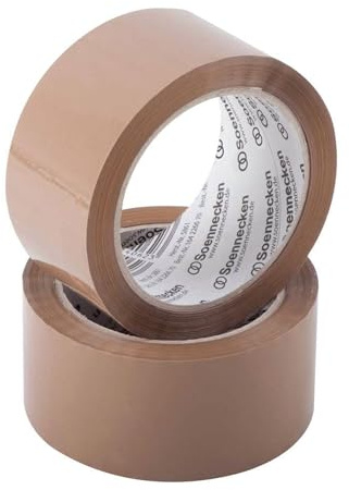Soennecken Packband 50mm x 66m braun lösungsmittelfrei Nr. 5861, PA= 6 Rollen, PP