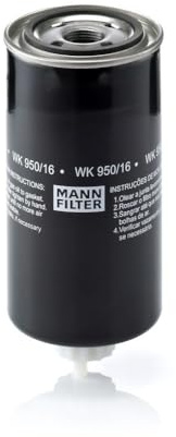 MANN-FILTER, WK 950/16 x Fuel Filter | For Trucks & Buses, Fuel System Protection, Injector Protection, Clean Fuel Supply, True OE Engineering