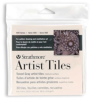 Strathmore (105-978-1 400 Series Toned Gray Artist Tiles, 4x4, 30 Count
