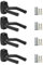 4 perchas para guitarra, soporte de pared, soporte para guitarra acústica, ukelele, bajo, mandolina banjo, soporte de pared, ganchos negros (4)