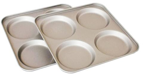 Samuel Groves 2X 4 Cup Yorkshire Pudding Tray Superior Long Life Double Coated Non Stick Made in England