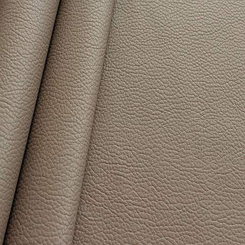 Polster PVC Kunstleder, Polsterstoff in Büffel Optik, Möbelstoff Meterware - Taupe