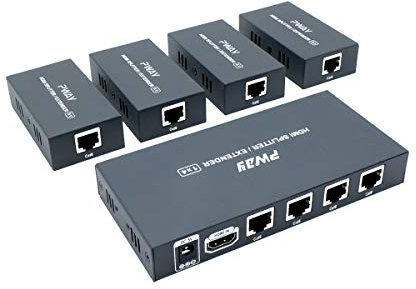 PW-HT226P4(POC) 1X4 Port HDMI Extender Splitter Verteiler Ultra HD 1080P Ohne Verzögerung 165ft(50m) über CAT5/5e/6/7 Kable Unterstüt