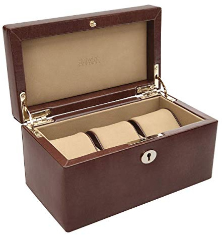 Dulwich Designs Chestnut Brown Windsor 3pc Watch Box