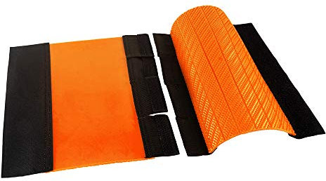 Universal Motorcycle Upper Fork Guards Rubber Wraps Gaiters Protective Cover for Forks with Length of 235mm (Orange)