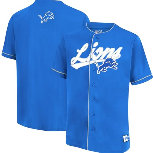 Ultra Game NFL Mens Game Day Button Down Baseball Mesh Jersey Shirt
