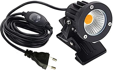 FSLiving LED-Klemmleuchte mit CE 3m schwarzer Schnur Regen- und wasserdichter schaltloser LED-Klemmleuchte Außen- / Innenleuchte Sicherheit Rasen Stehlampe Werbung Schild Projektionslandschaftslampe