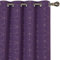 Deconovo Noise Reduction Eyelet Blackout Curtains, Gold Diamond Printed Thermal Insulated Curtains for Bedroom, 46 x 90 Inch(Width x Length), Purple Grape, One Pair
