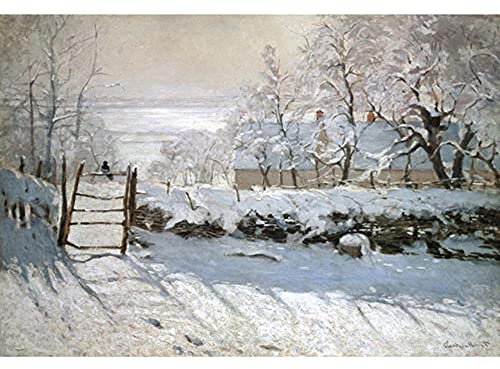 ZHXXFD Peinture Numero Adultes Enfants Sans Cadre - numéro d'art - La Pie Claude Monet - Bricolage Peinture par Numero Paysage Loisirs Créatifs Paint By Numbers Kits(A56)