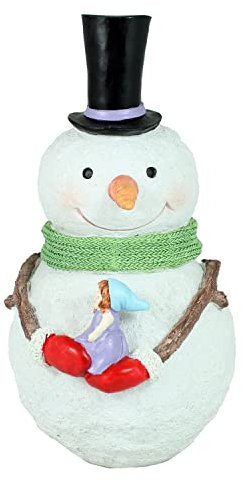 colourliving Schneemann Figuren Weihnachtsfiguren für draußen Schneemann Deko versch. Motive Outdoor Weihnachtsdeko winterliche Dekoration (Zylinder)