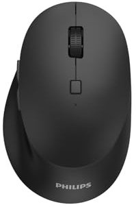 Philips Ratón Inalámbrica SPK7507B - Conexión Inalámbrico 2.4 GHz, 6 Botones, Sensor óptico Regulable (800-3200 PPP)