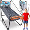 SereneLife Arcade Basketball Spiel, Klappbarer Einzel/Doppel-Basketballkorb, Elektronische Punkteanzeige, Robuste Konstruktion, Indoor/Outdoor -Sport Spiel für Kinder, Familien & Basketball-Fans