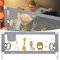 HILEYOLLA Barrera Seguridad Niños Cama 180cm, Barandilla Cama Niño con de Elevación Vertical Barrera Cama Anticaída (1 Lado)