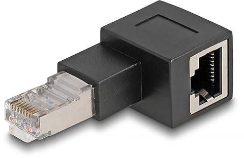 DeLOCK ADAPTADOR RJ-45 Macho RJ-45 HEMBRA, Acodado CAT.6A 87863