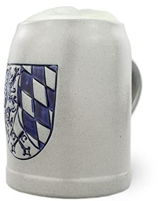 Bavariashop | PREMIUM Bierkrug Oberpfalz | Handgefertigter, bayerischer Bierkrug | Oberpfalz Wappen-Gravur | 0,5 Liter