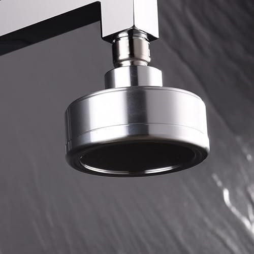 Space Aluminium-Galvanik, runder 4-Zoll-Unterdruck-Duschkopf mit kleinem Top-Spray, Duschkopf, kleiner Duschkopf, zerlegbar und waschbar, kleiner Top-Spray Typ A aus Aluminium (82 mm)