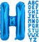 TONIFUL 40 Zoll großer Blau Buchstabe H Ballon, riesiger Buchstabenballon, großer Folienballon für Geburtstagsfeier, Jubiläumsdekoration