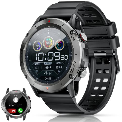 Smartwatch Herren mit Telefonfunktion 1,39 DIY HD Voll Touchscreen Uhren Fitness Tracker 30+ Sportmodi Aktivitätstracker IP68 Wasserdicht Armbanduhr mit Schlafmonitor Schrittzähler Message Reminder