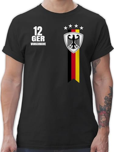 T-Shirt Herren - 2026 Fussball Fanartikel - Germany WM Fan Deutschland - 5XL - Schwarz - Deutschland-Trikot em Tshirt 2024 fußball Europa Shirts deutschlandtrikot fußball-Fanartikel fußball.