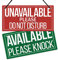 Putuo Decor Türschild mit Aufschrift Available Please Knock, Unavailable Do Not Disturb, 25,4 x 12,7 cm, PVC, wendbar, doppelseitiges Schild