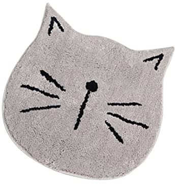 Alipis Wasseraufnahme Fußmatte Badematte Katze Badteppich Bodenmatte Für Die Katzenbadeteppich Wasserabsorbierende Fußmatte Dekorative Badematte Cartoon-Katze Karikatur