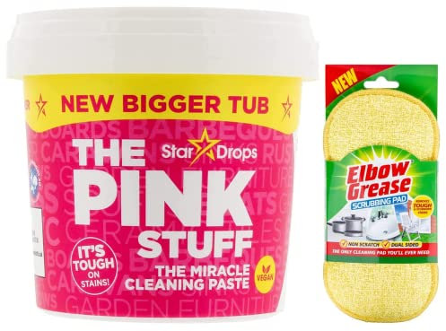 Multipurpose Cleaning Paste- New Bigger Tub 850 G -Non-hazardous Household Cleaner with Elbow Grease Scrubbing Pad