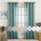 MIULEE 2er Set Voile Vorhang Sheer Leinenvorhang mit Ösen Transparente Leinen Optik Gardine Ösenschal Wohnzimmer Fensterschal Lichtdurchlässig Dekoschal Schlafzimmer 140x145cm (B x H) Staubiges Blau