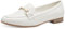 MARCO TOZZI Damen Loafer mit Absatz Elegant Vegan, Mehrfarbig (White Gold), 38 EU